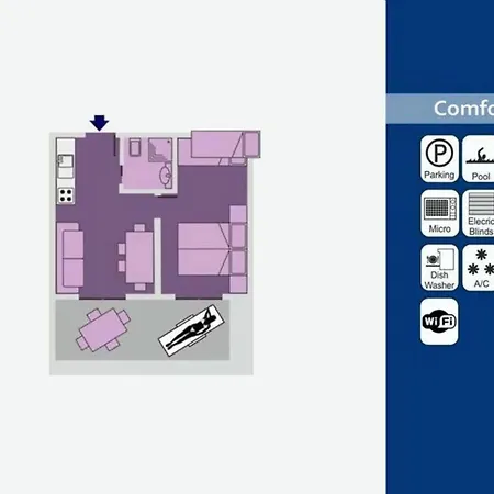 Flat In A With Shared Pool